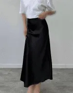 دامن ساتن بلند - Image 5