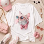 تیشرت طرح گربه 