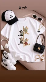 تیشرت طرح گربه  - Image 3